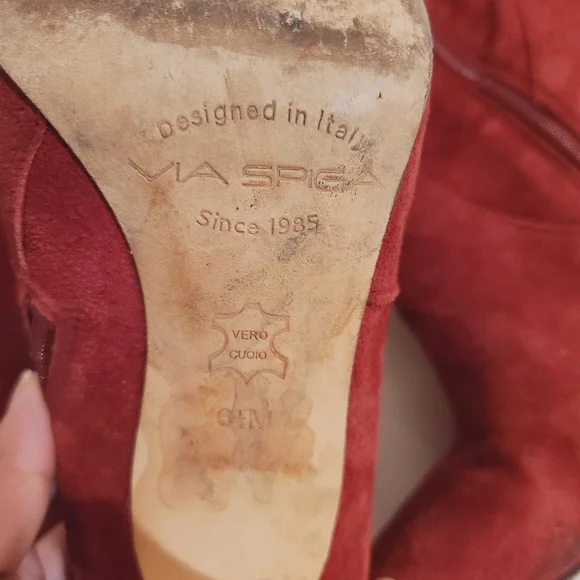 Via Spiga - Piper - Red Suede boots - Picture 3 of 12